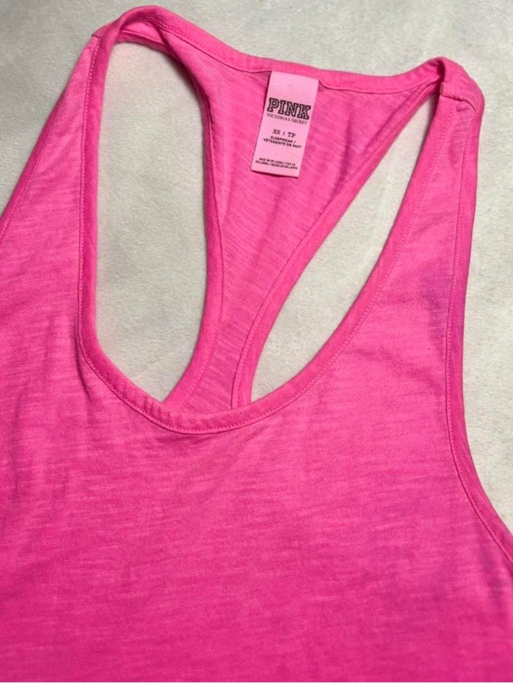 PINK Victoria's Secret Hot Pink Racerback Tank - Picture 3 of 4